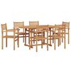 vidaXL Комплект за хранене в градината 7 pcs Натурален