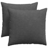 vidaXL Диван възглавници 2 pcs Тъмен сив 45 x 45 cm Кордюрова тъкан
