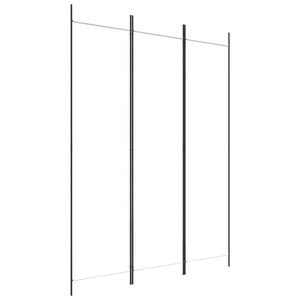 vidaXL Параван за стая, 3 панела, бял, 150x200 см, текстил