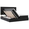 vidaXL Легло с място за съхранение и матрак Черно 180 x 200 cm