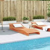 vidaXL Шезлонг, восъчнокафяв, 205x70x31,5 см, борово дърво масив