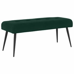 vidaXL Пейка с копчета Тъмнозелено 110 x 40 x 46 cm Кадифе