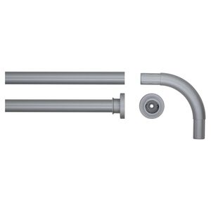 Sealskin Ъглов корниз за душ кабина 90x90 см матово сиво