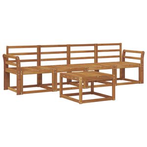 vidaXL Комплект дивани за открито 5 pcs Естествен
