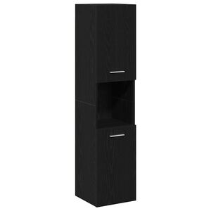 vidaXL Шкаф за баня Черния дъб 30 x 30 x 130 см Инженерна дървесина