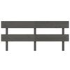 vidaXL Горна табла за легло, сива, 204x3x81 см, бор масив
