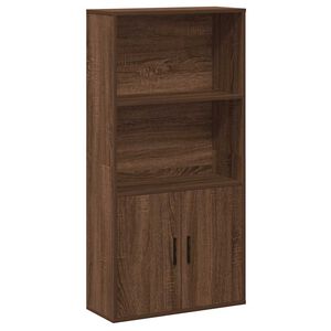 vidaXL Библиотека, кафяв дъб, 60x24x120 см, инженерно дърво