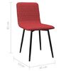 vidaXL Трапезни столове, 2 бр, виненочервени, текстил