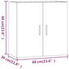 vidaXL Стенен шкаф, черен, 60x30x60 см, инженерно дърво