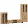 vidaXL Комплект ТВ шкаф FLORIN 3 pcs Дъб Инженерно дърво
