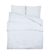 vidaXL Комплект спално бельо, бяло, 135x200 см, памук