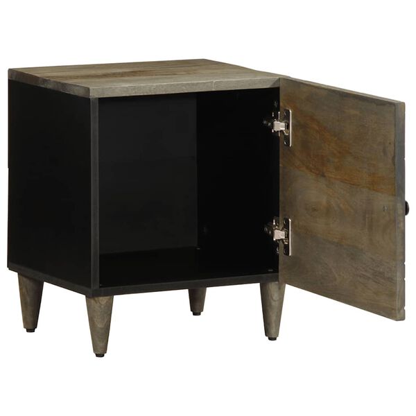 vidaXL Нощни шкафчета 2 бр. светло сиво масивна дървесина манго