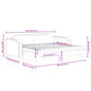 vidaXL Канапе с изтеглящо легло и матрак кремаво 100x200 см плат