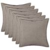 vidaXL Калъфка за възглавница 6 pcs HOUTEN Светлосиво 80 x 80 cm Букле