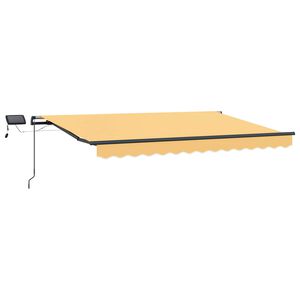 vidaXL Прибираща се тента Пясък 350 x 250 cm Тъкан и алуминий