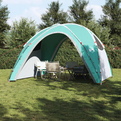 vidaXL Парти палатка, зелена, водоустойчива