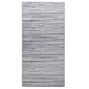 vidaXL Килим за открито, ARAKIL сив, 160x230 см, PP