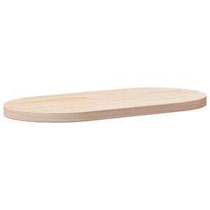 vidaXL Плот за маса 60x30x2,5 см, масивна дървесина, бор, овален