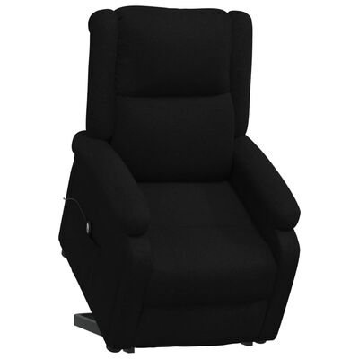 vidaXL Изправящ стол, черен, текстил