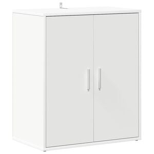 vidaXL Шкаф за обувки, бял, 60x35x70 см, инженерно дърво