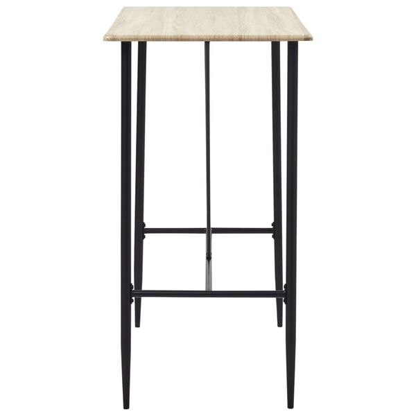 vidaXL Бар комплект от 5 части, пластмаса, черен