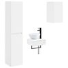 vidaXL Комплект мебели за баня 3 бр. Бяло 33 x 34,5 x 160 см
