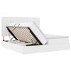vidaXL Легло с място за съхранение и LED Чисто бяло 180 x 200 cm