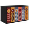 vidaXL Стенен телевизионен шкаф ESSEN 69 x 33 x 40 см Черен дъб