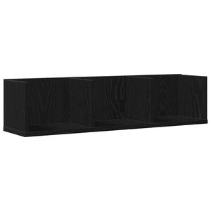 vidaXL Стенен рафт Монтиране на стена Черния дъб 75 x 18 x 18 см