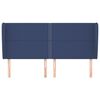 vidaXL Горна табла за легло с уши, синя, 183x23x118/128 см, плат