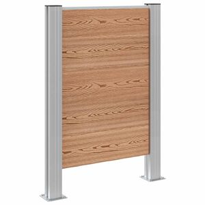 vidaXL Оградка за кошче Кафяво 85 x 12 x 115 см Алуминий и WPC