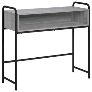 vidaXL Конзолна маса Сив Сонома 90 x 33 x 80,5 см Инженерна дървесина