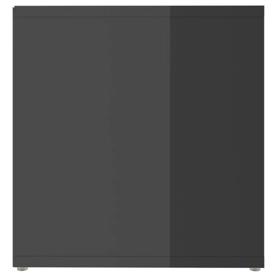 vidaXL ТВ шкаф, сив гланц, 72x35x36,5 см, ПДЧ