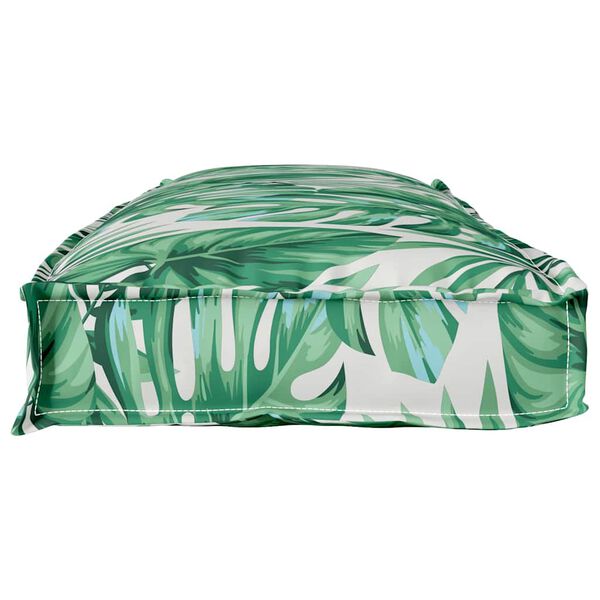 vidaXL Възглавница Мотив с листа 110 x 40 x 8 см Оксфордска тъкан