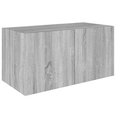 vidaXL Стенен шкаф, сив сонома, 80x39x40 см, инженерно дърво