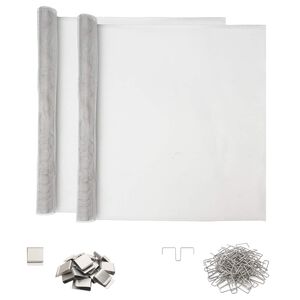 vidaXL Капак за светлинен шахт с клипове 2 бр. 70 x 190 cm Алуминий