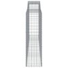 vidaXL Габионни кошници арка 20 бр 400x50x160/180см поцинковано желязо