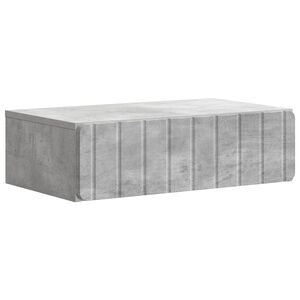 vidaXL Стенен страничен масичка Бетонно сиво 59 x 34,5 x 17 см