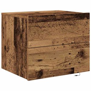 vidaXL Нощен шкаф Старо дърво 50 x 39 x 41 cm Инженерна дървесина