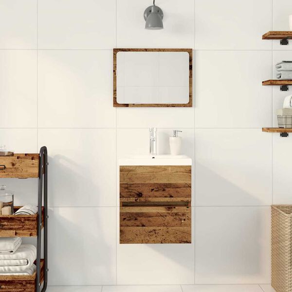 vidaXL Шкаф за мивка в баня Черния дъб 80 х 39 х 62 см Инженерно дърво