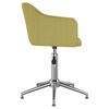 vidaXL Въртящи се трапезни столове, 4 бр, зелени, текстил