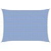 vidaXL Слънцезащитен плат Синьо и бяло 3,5 x 4,5 m HDPE