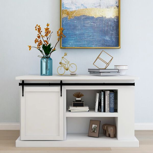 vidaXL Комплект за мини плъзгаща врата за шкаф, стомана, 152 см