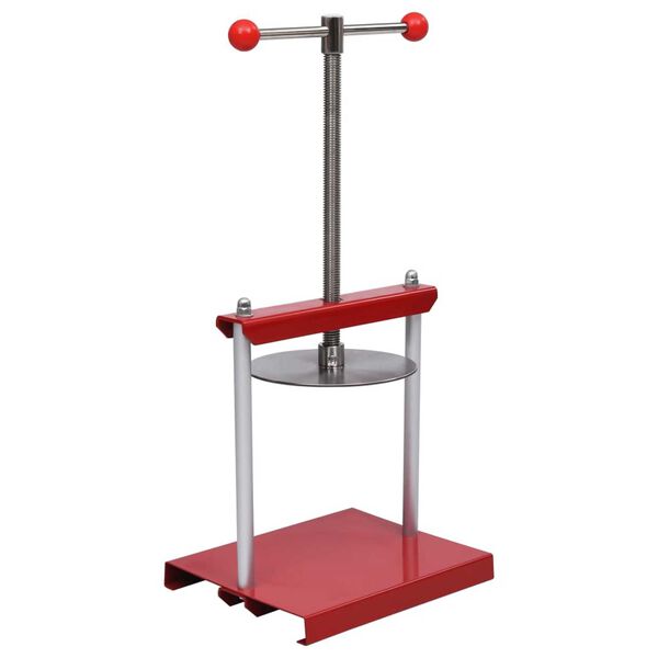 vidaXL Преса за плодове и вино, неръждаема стомана, 6 л