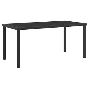 vidaXL Градинска маса Черно 160 x 80 x 73 см Метал