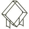 vidaXL Стойка за дърва за огрев маслиненозелена 80x25x80 см