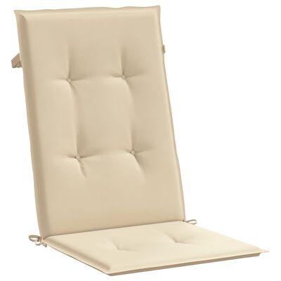 vidaXL Възглавници за столове с облегалки 4 бр бежови 120x50x3 см плат