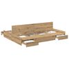 vidaXL Легло с място за съхранение с чекмедже с врата Дъб 140 x 200 cm