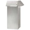 vidaXL Оградка за охлюви Сребрист 13,5 x 13,5 x 25 см