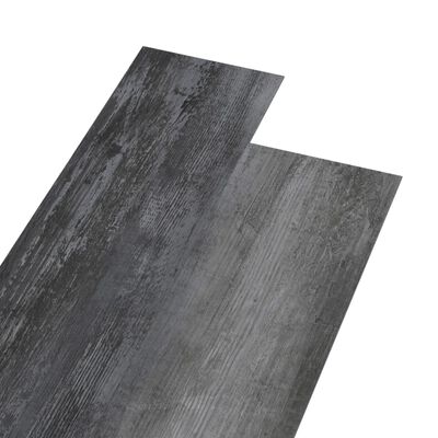 vidaXL Несамозалепващи PVC подови дъски 4,46 м² 3 мм лъскаво сиво